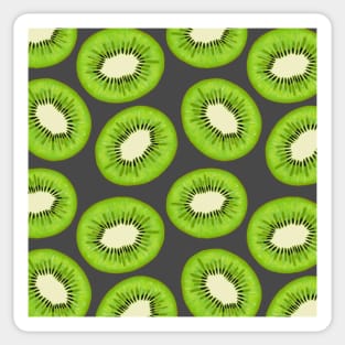 Green Kiwi Slices Pattern Sticker